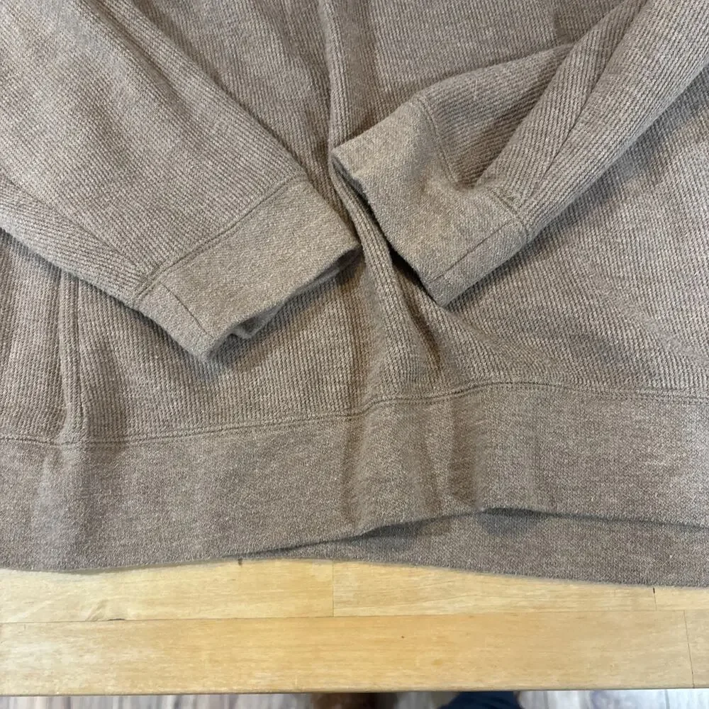 Banana Republic Men's Tan Textured Quarter Zip Pullover Sweater Size XL Soft